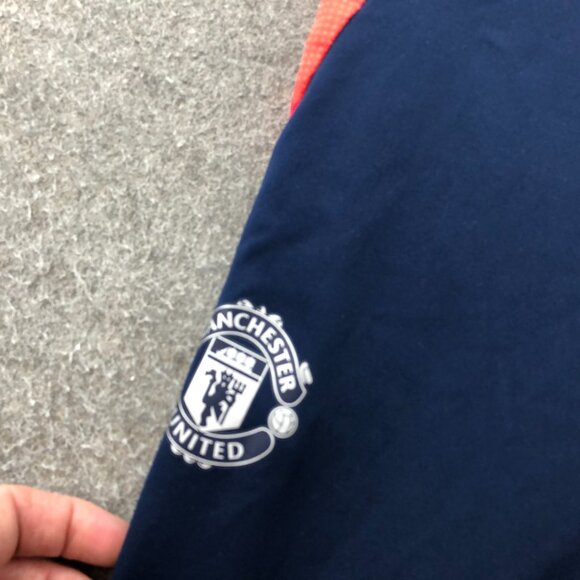 Manchester United Sweatpants Mens Small Blue Adidas Soccer Club - Picture 4 of 9